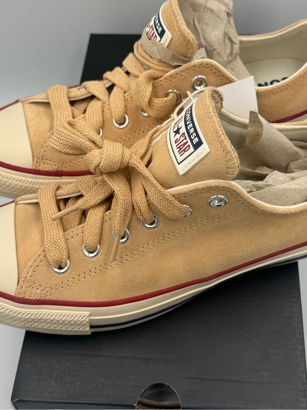 Converse CTAS Ox Suede Coastal Dune Natural Ivory Sneakers Women’s 9 NIB - Picture 9 of 12
